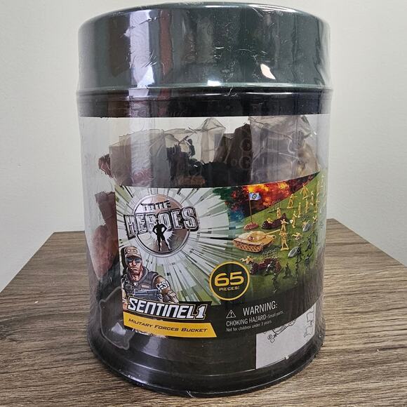 True Heroes Sentinel1  Military Forces Bucket 65 Pieces NWT - Picture 2 of 5